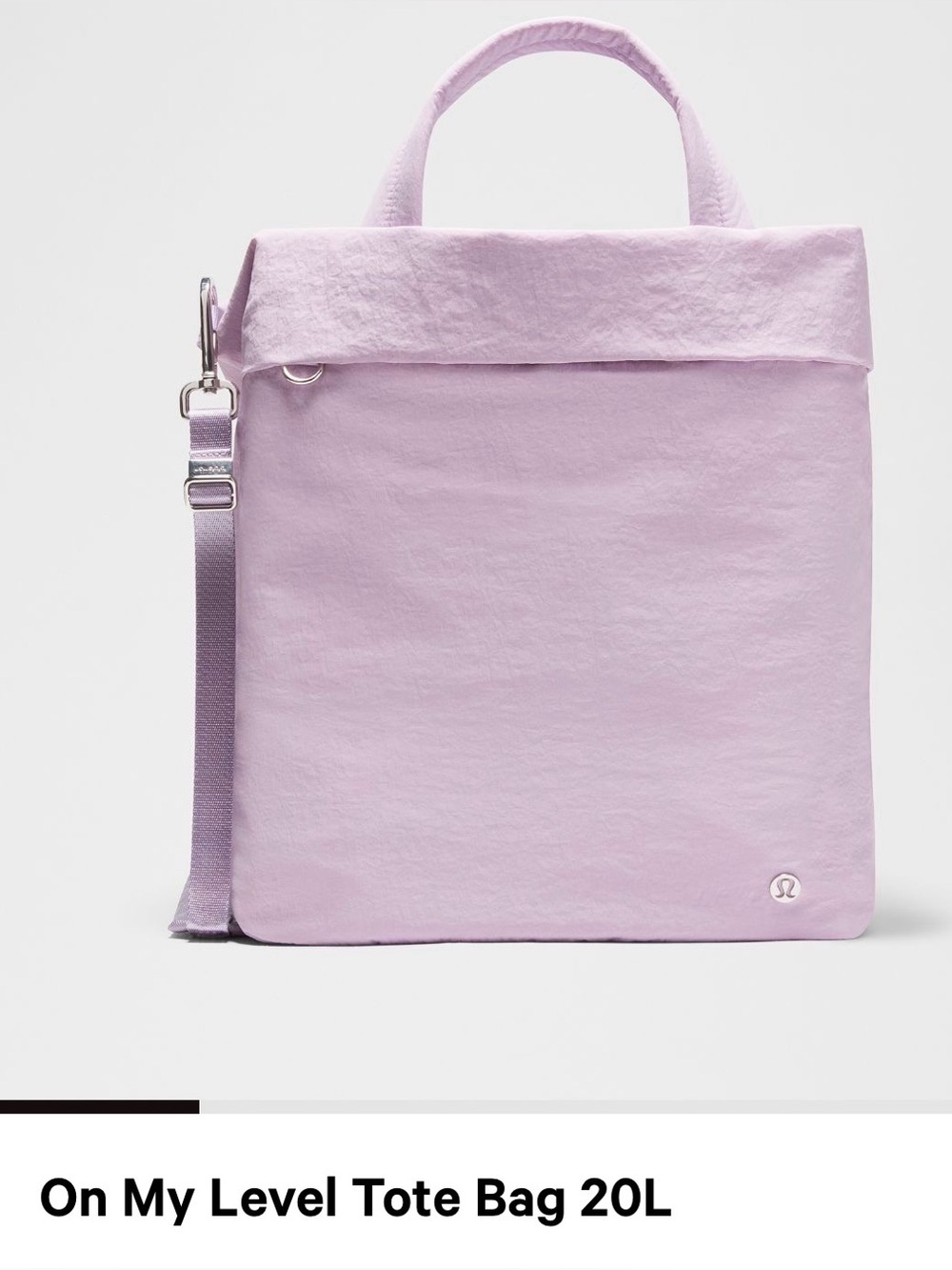 Lululemon On My Level Tote Bag 20L - Lilac